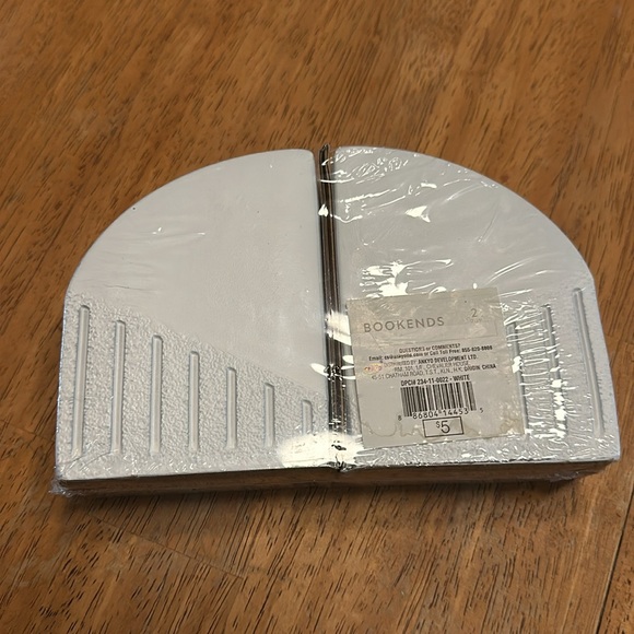 White Cement Bookends, modern, academia living room decor bookends, coffee table - Picture 5 of 6